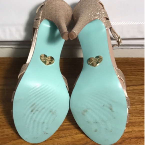 Betsey Johnson Glitter Strappy Sandals - Picture 7 of 9